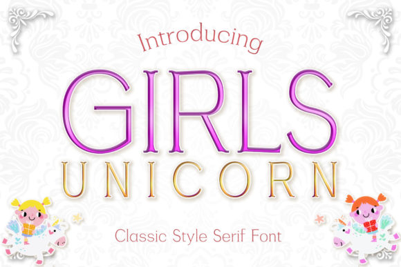 Girls Unicorn Typeface: A Quirky Serif for Handmade Branding