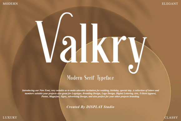 Valkry: A Stylish Serif Font That Elevates Your Campaign Visuals